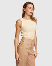 LAUREN RIB TANK WOMENS TOPS