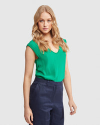 BIANCA SILKY FRONT T-SHIRT WOMENS TOPS