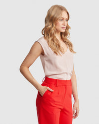 BIANCA SILKY FRONT T-SHIRT WOMENS TOPS