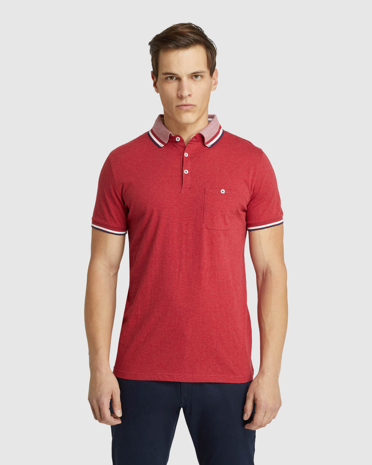 PERCY TIPPING STRIPE POLO