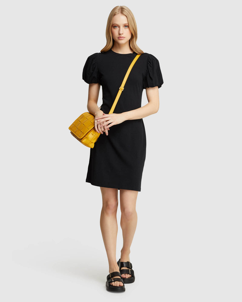 FLORENCE KNIT MINI DRESS BLACK