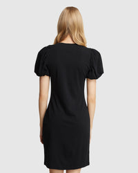 FLORENCE KNIT MINI DRESS BLACK