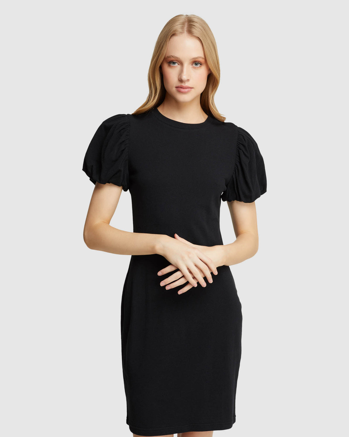 FLORENCE KNIT MINI DRESS BLACK