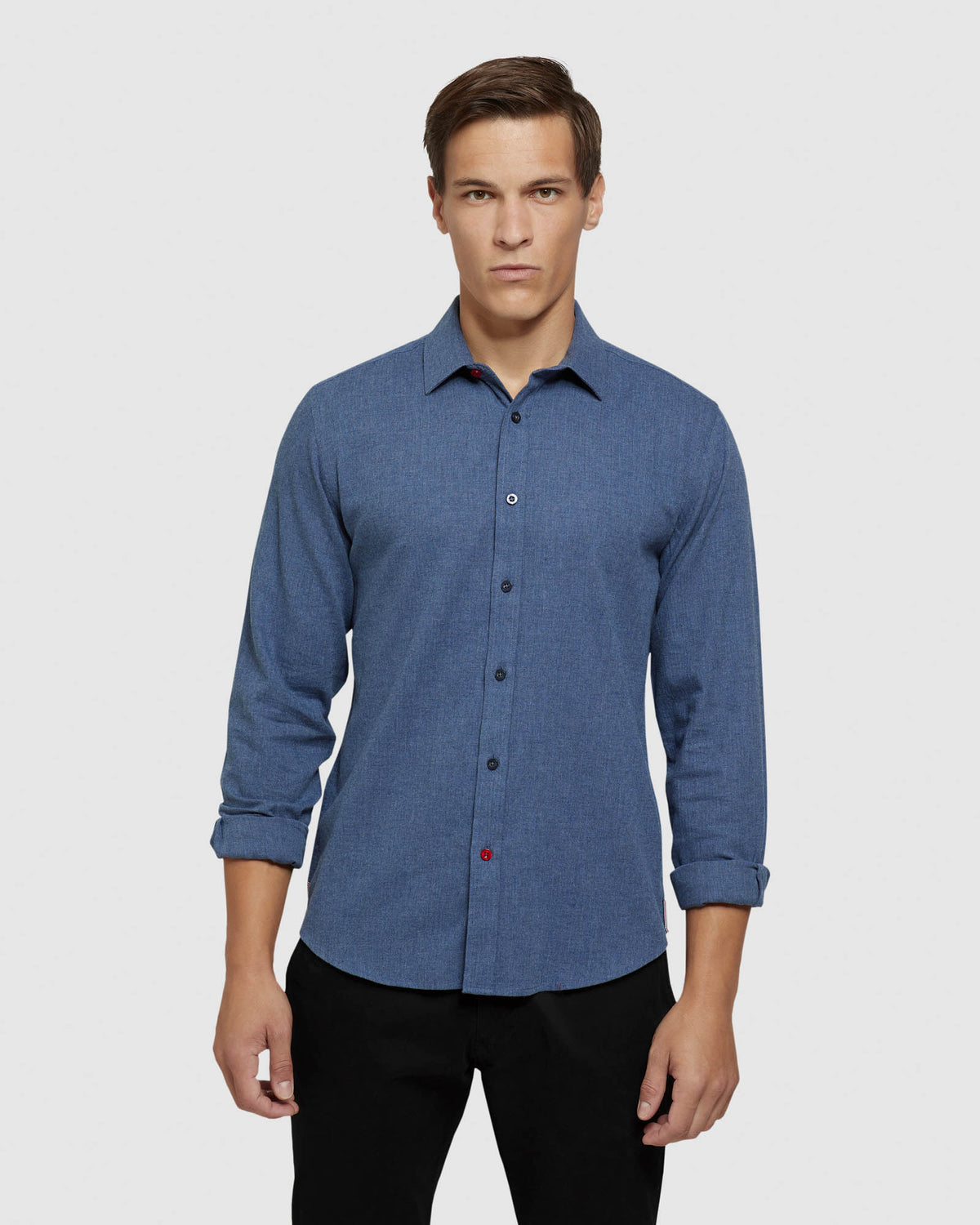 KENTON HERRINGBONE MELANGE SHIRT MENS SHIRTS