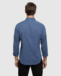 KENTON HERRINGBONE MELANGE SHIRT MENS SHIRTS