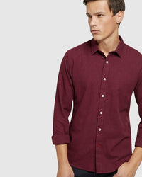 KENTON HERRINGBONE MELANGE SHIRT MENS SHIRTS