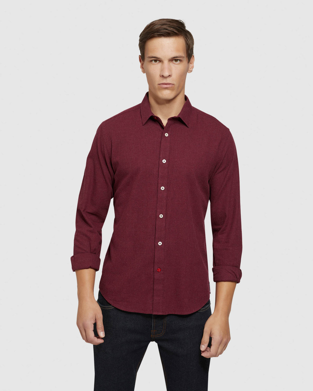 KENTON HERRINGBONE MELANGE SHIRT MENS SHIRTS