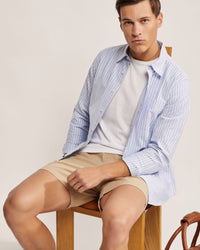 PORTLAND OXFORD WEAVE STRIPED SHIRT MENS SHIRTS