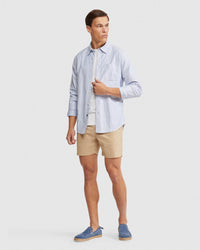 PORTLAND OXFORD WEAVE STRIPED SHIRT MENS SHIRTS