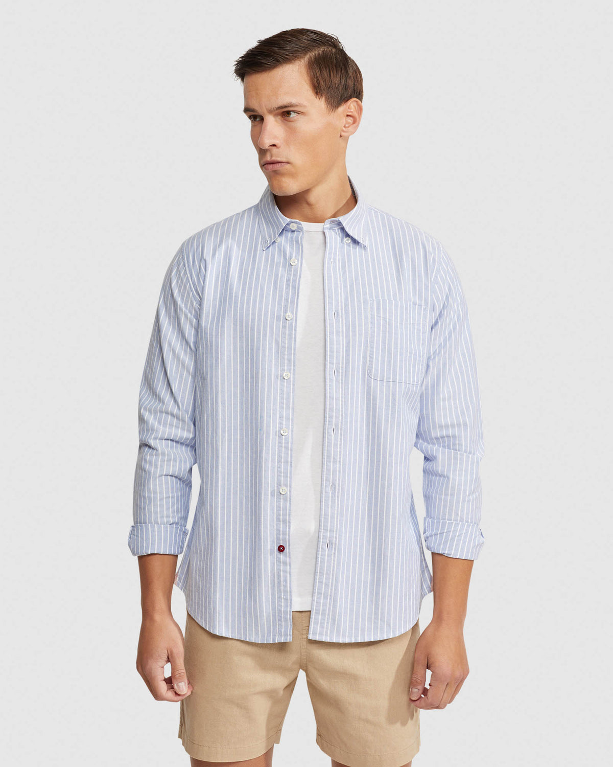 PORTLAND OXFORD WEAVE STRIPED SHIRT MENS SHIRTS