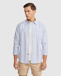 PORTLAND OXFORD WEAVE STRIPED SHIRT MENS SHIRTS