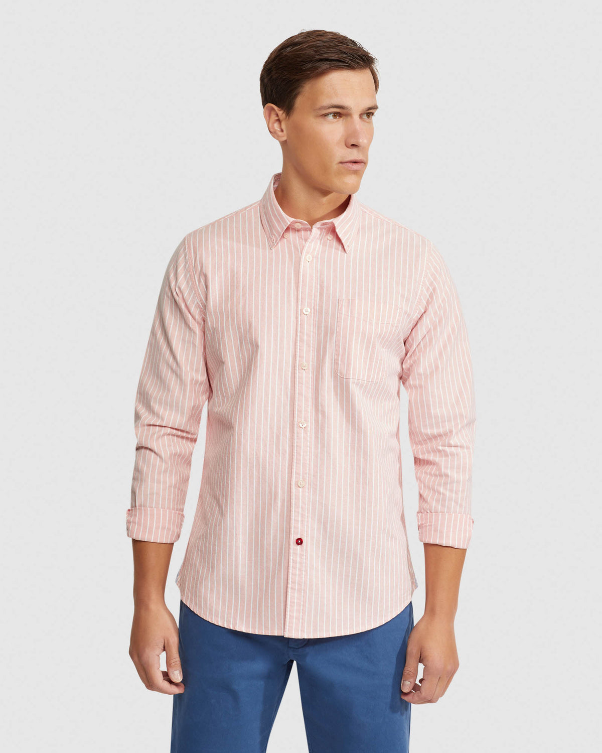PORTLAND OXFORD WEAVE STRIPED SHIRT MENS SHIRTS