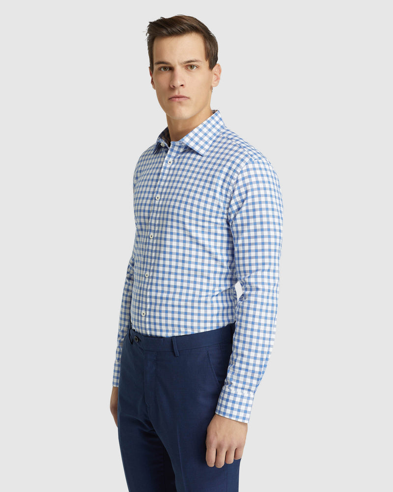 ISLINGTON REGULAR FIT CHECKED SHIRT BLUE