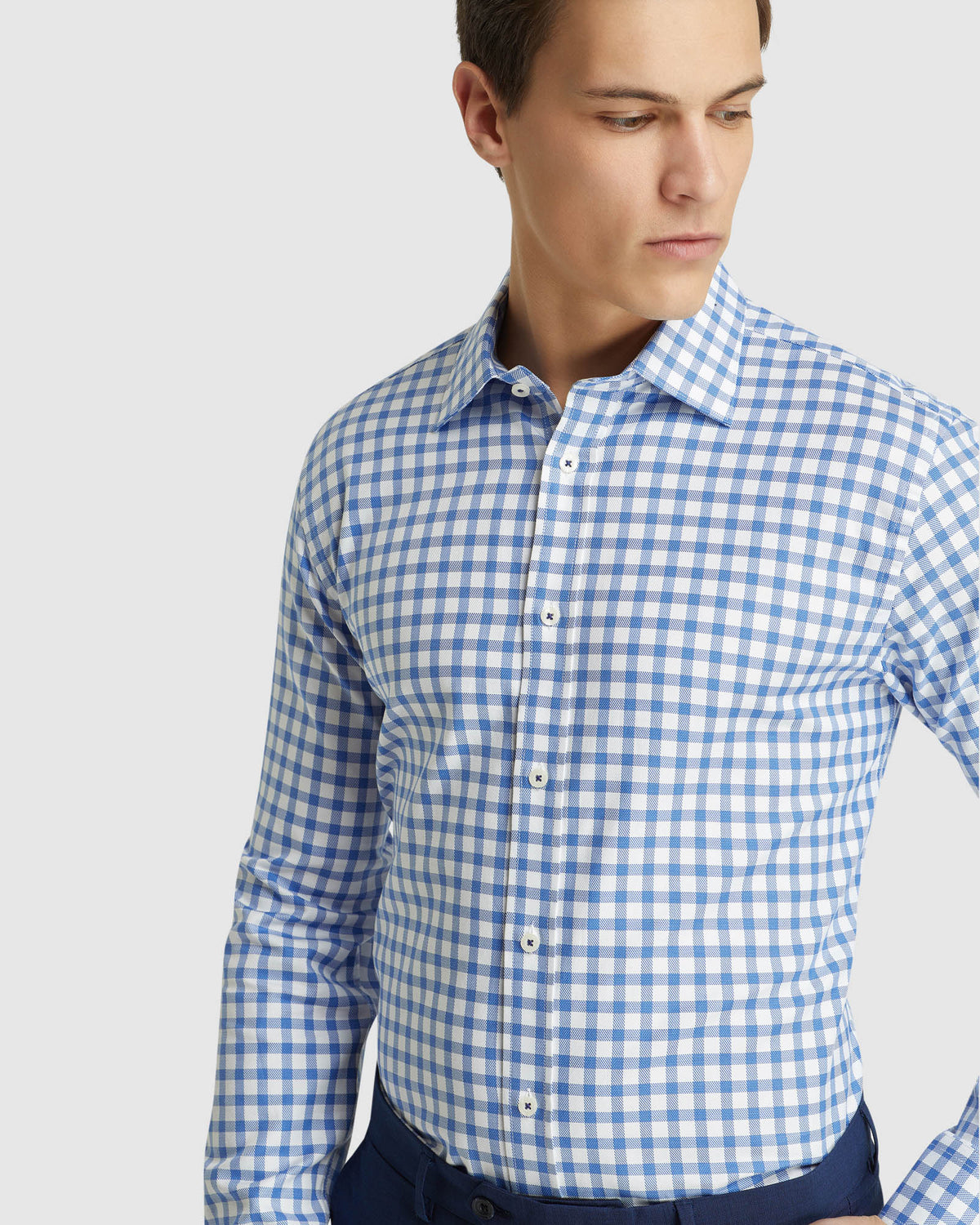 ISLINGTON REGULAR FIT CHECKED SHIRT BLUE