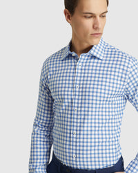 ISLINGTON REGULAR FIT CHECKED SHIRT BLUE