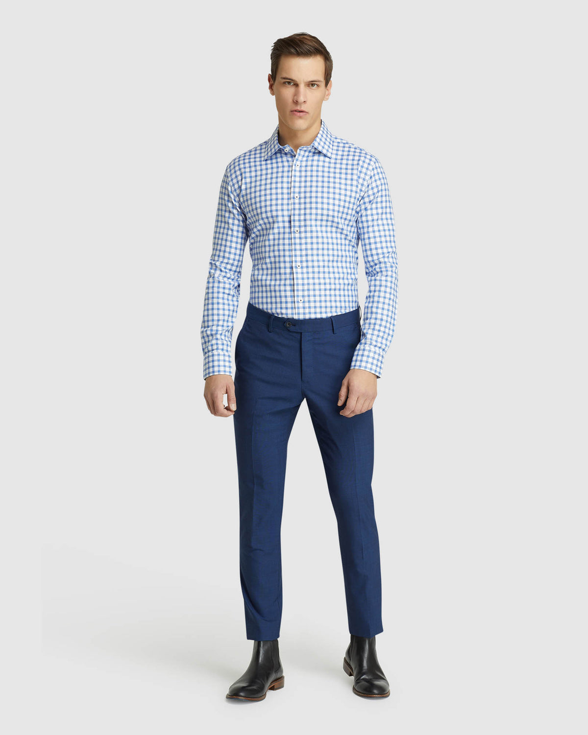 ISLINGTON REGULAR FIT CHECKED SHIRT BLUE