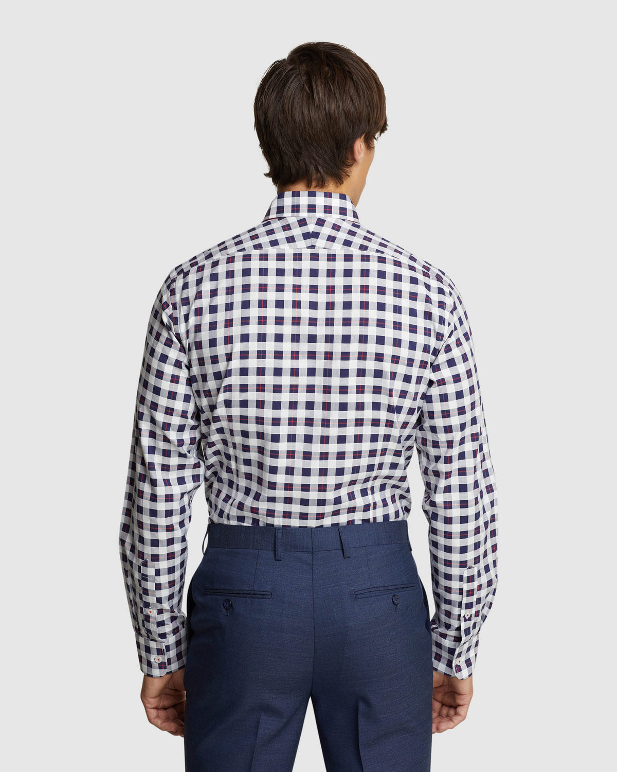 BECKTON CHECKED LUXURY SHIRT NAVY