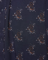 KENTON PAISLEY PRINT REGULAR SHIRT NAVY/TAN