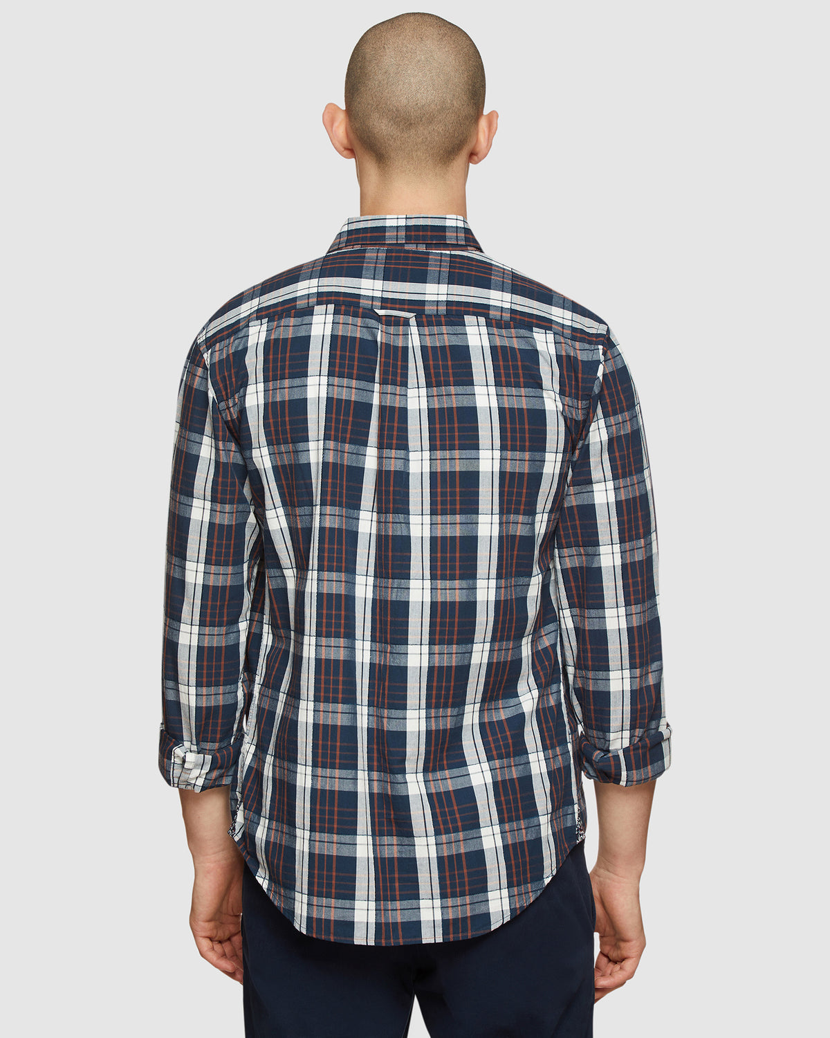 UXBRIDGE CHECKED SHIRT NAVY/TAN