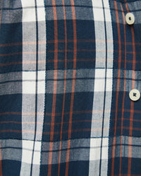 UXBRIDGE CHECKED SHIRT NAVY/TAN