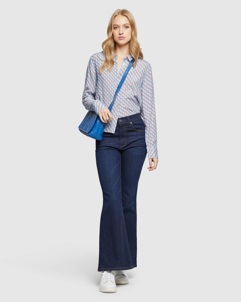 POPPY GEO PRINTED SHIRT WOMENS SHIRTS