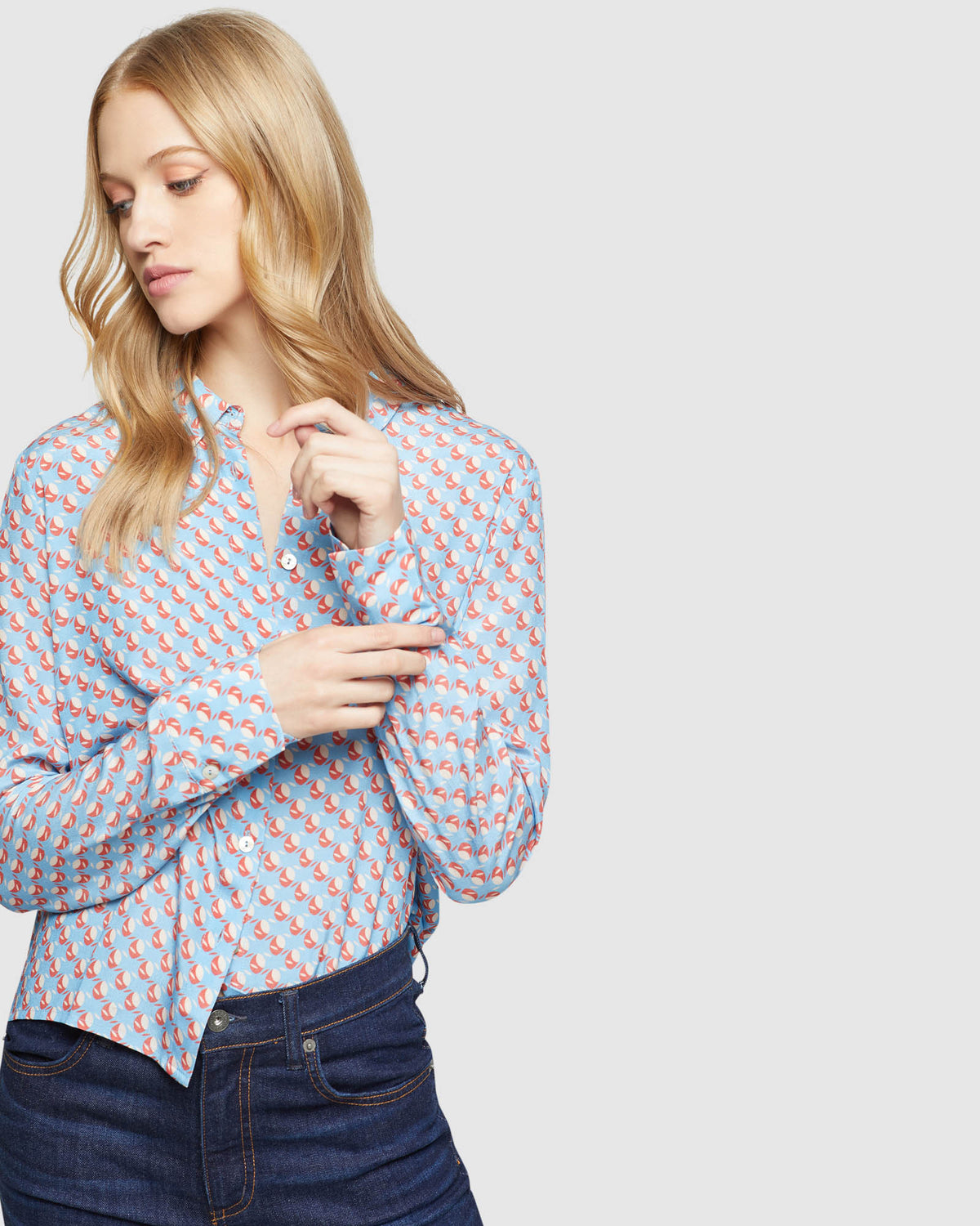 POPPY GEO PRINTED SHIRT WOMENS SHIRTS