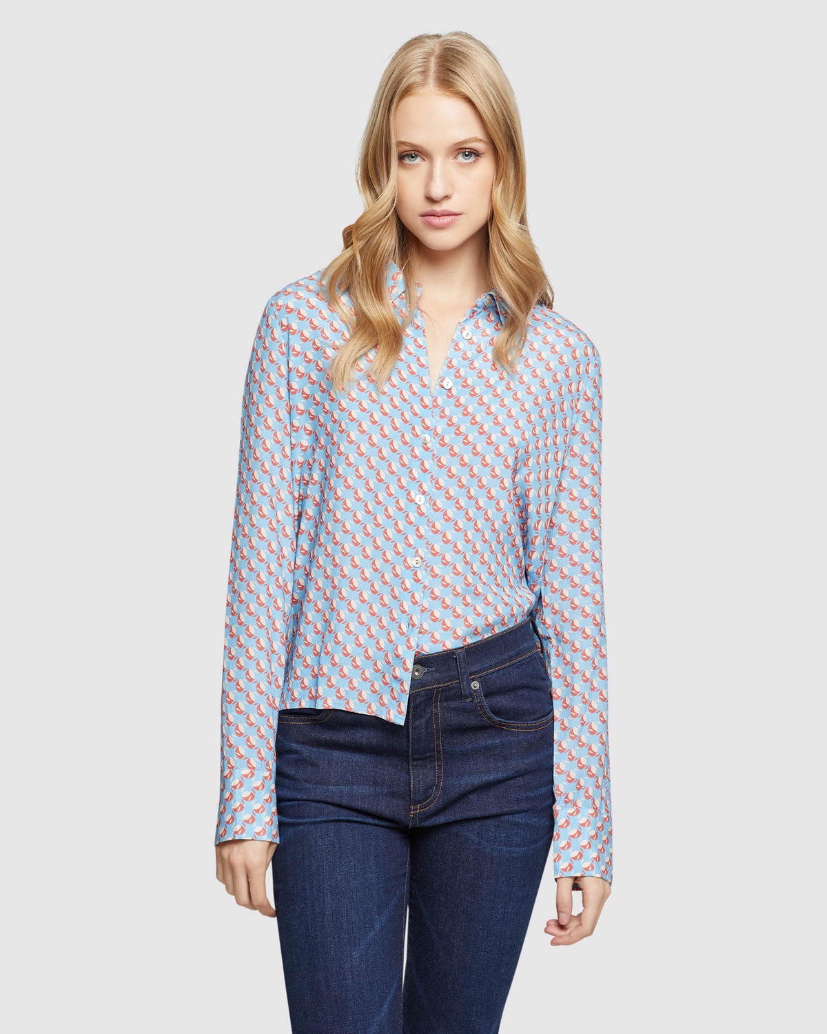 POPPY GEO PRINTED SHIRT WOMENS SHIRTS