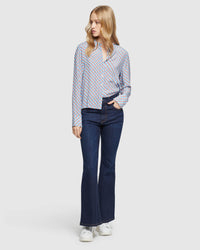 POPPY GEO PRINTED SHIRT WOMENS SHIRTS