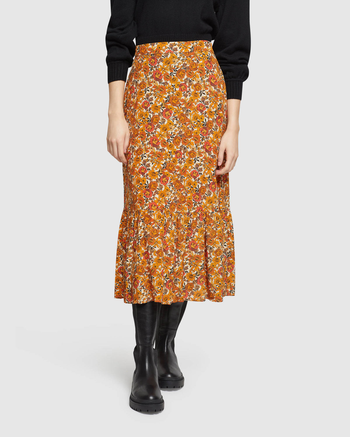 SAMARA FLORAL PRINTED SKIRT WOMENS SKIRTS