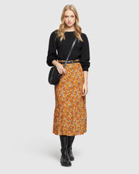 SAMARA FLORAL PRINTED SKIRT WOMENS SKIRTS