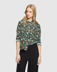 POPPY FLORAL PRINTED SHIRT WOMENS SHIRTS