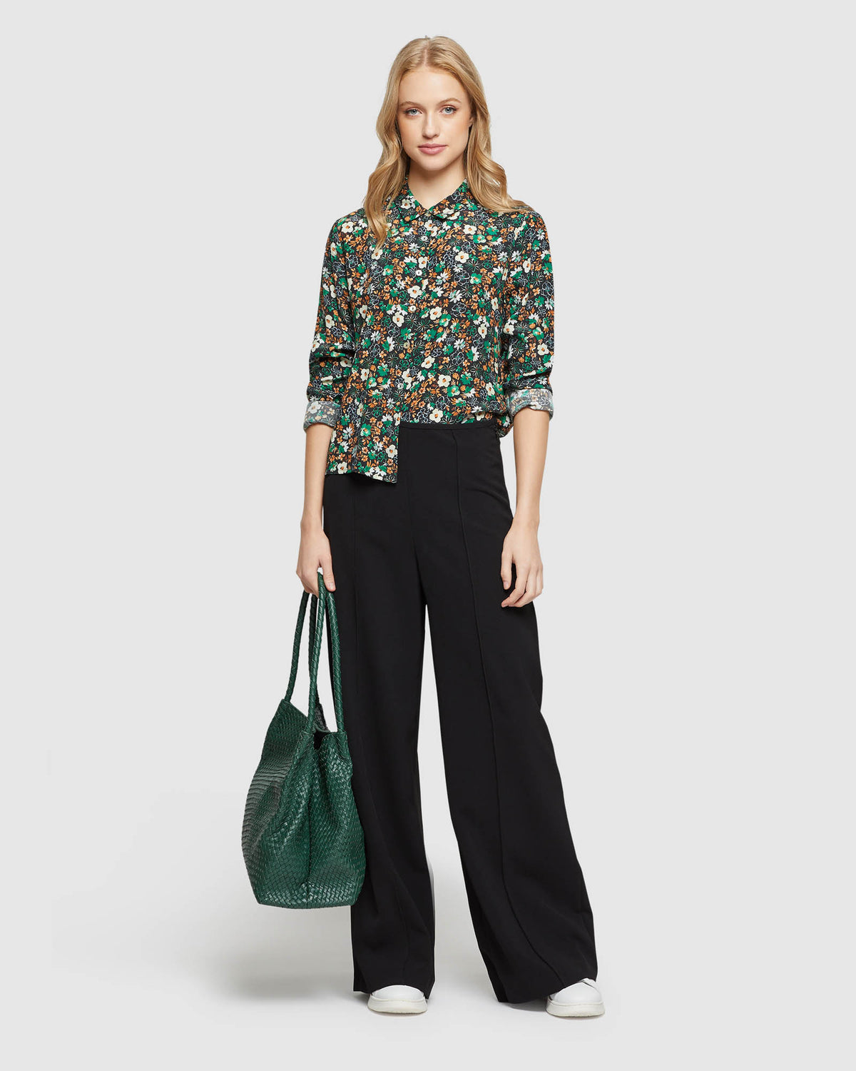 POPPY FLORAL PRINTED SHIRT WOMENS SHIRTS