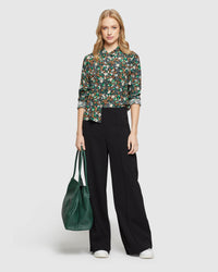 POPPY FLORAL PRINTED SHIRT WOMENS SHIRTS