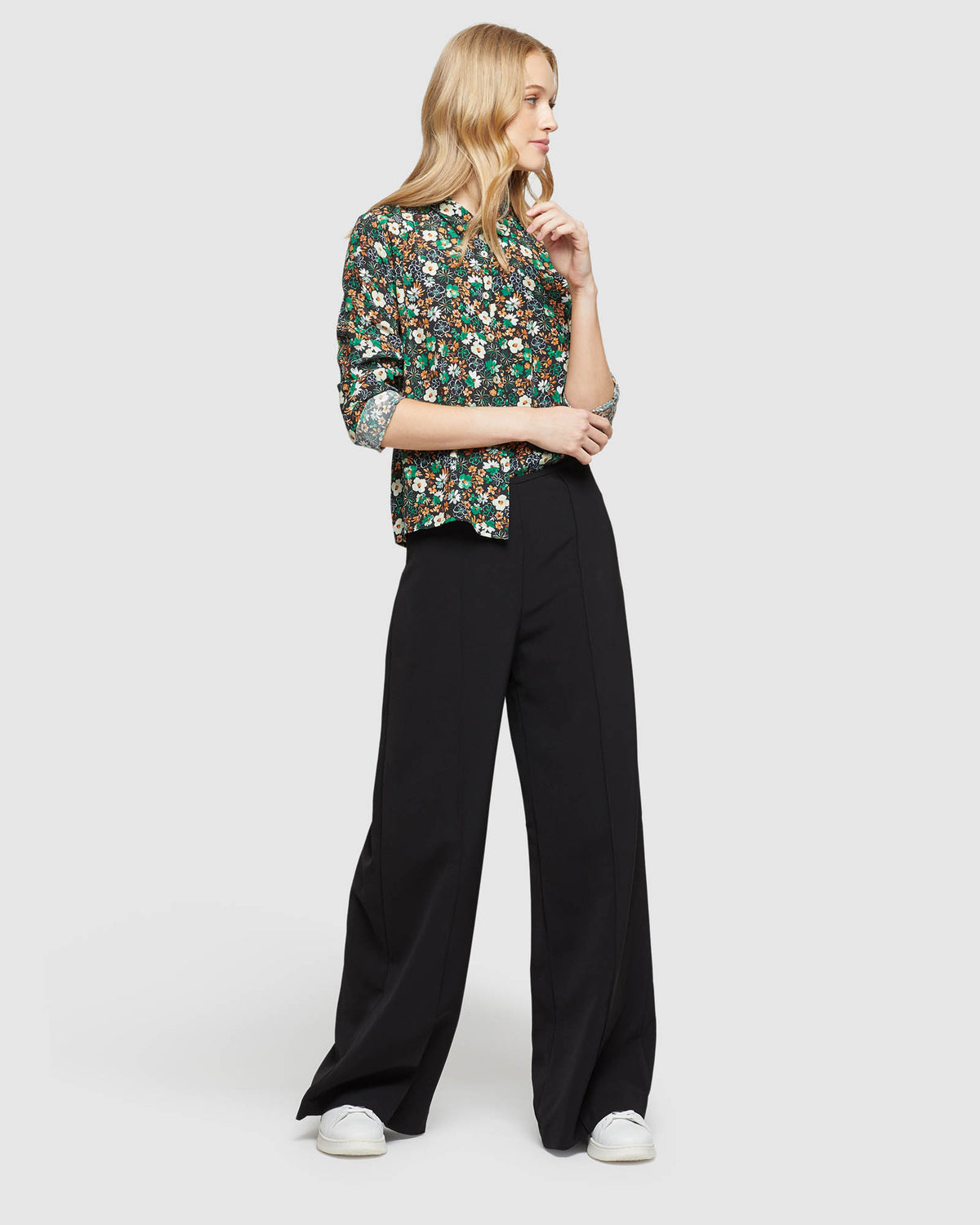 POPPY FLORAL PRINTED SHIRT WOMENS SHIRTS