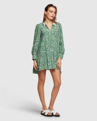 BRAILY PAISLEY PRINTED DRESS WOMENS DRESSES