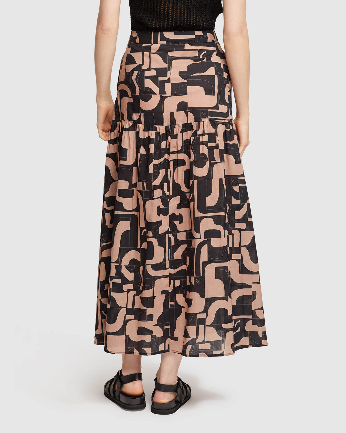 OLIVIA GEO PRINT VOILE SKIRT - AVAILABLE ~ 1-2 weeks WOMENS SKIRTS