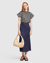 ARIELA FLORAL PRINTED TOP WOMENS TOPS
