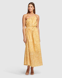 TARA COTTON ANIMAL PRINT DRESS WOMENS DRESSES