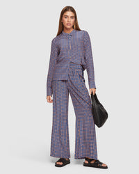 POPPY GEO PRINTED BLOUSE WOMENS SHIRTS