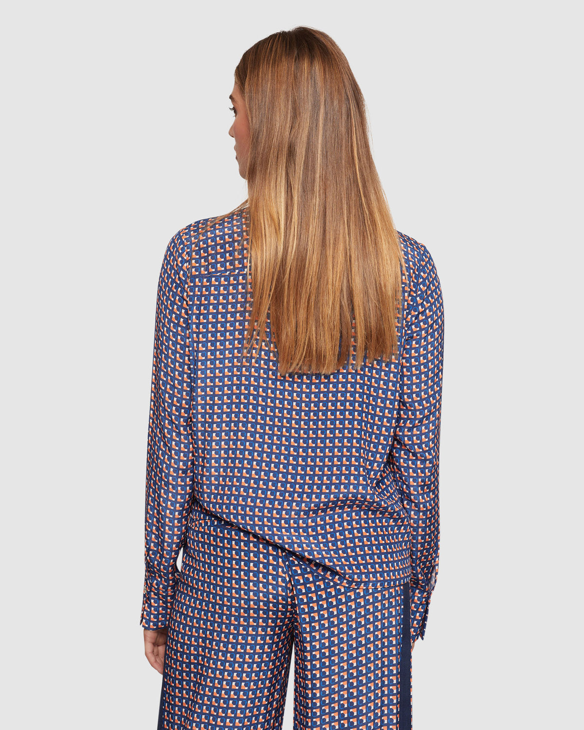 POPPY GEO PRINTED BLOUSE WOMENS SHIRTS