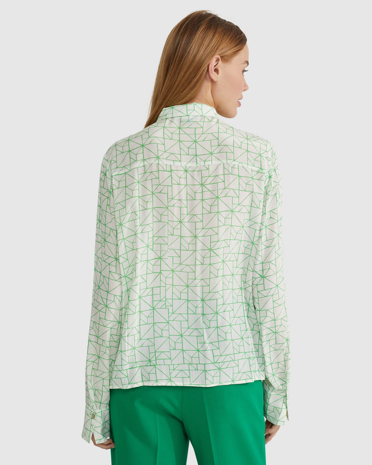 POPPY GEO PRINT BLOUSE WOMENS SHIRTS