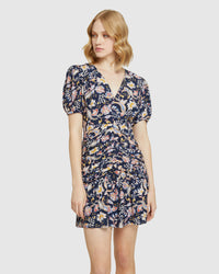 ELIZA FLORAL DRESS BLUE