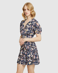 ELIZA FLORAL DRESS BLUE