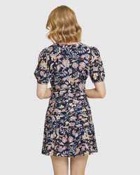 ELIZA FLORAL DRESS BLUE