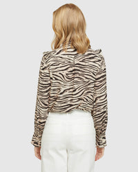 BECCY ANIMAL PRINT TOP
