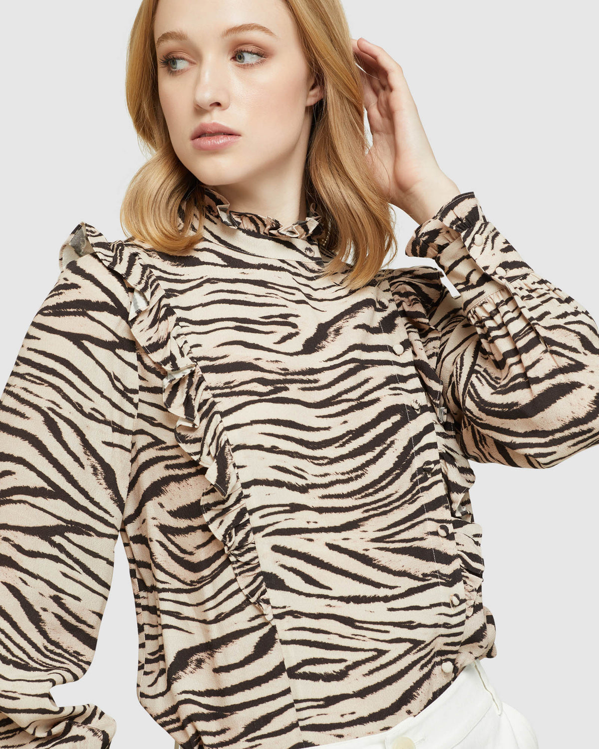 BECCY ANIMAL PRINT TOP