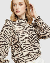 BECCY ANIMAL PRINT TOP