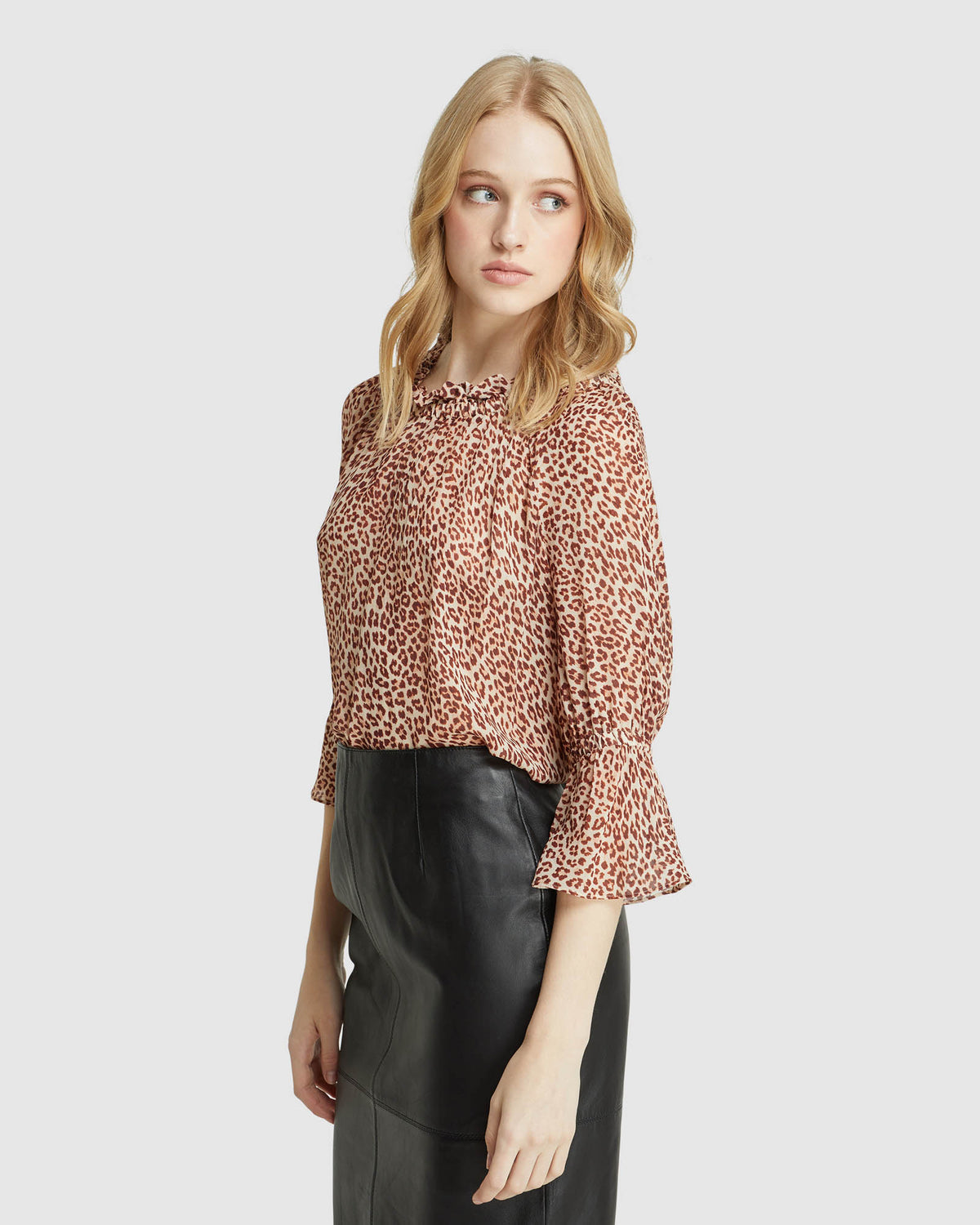 GRACE ANIMAL PRINTED TOP NATURAL