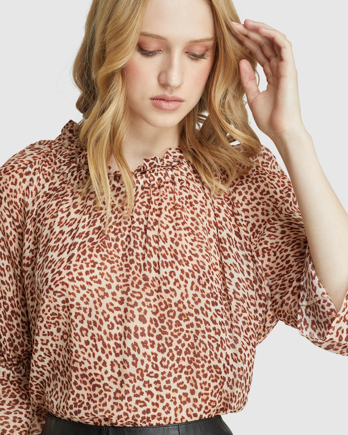 GRACE ANIMAL PRINTED TOP NATURAL