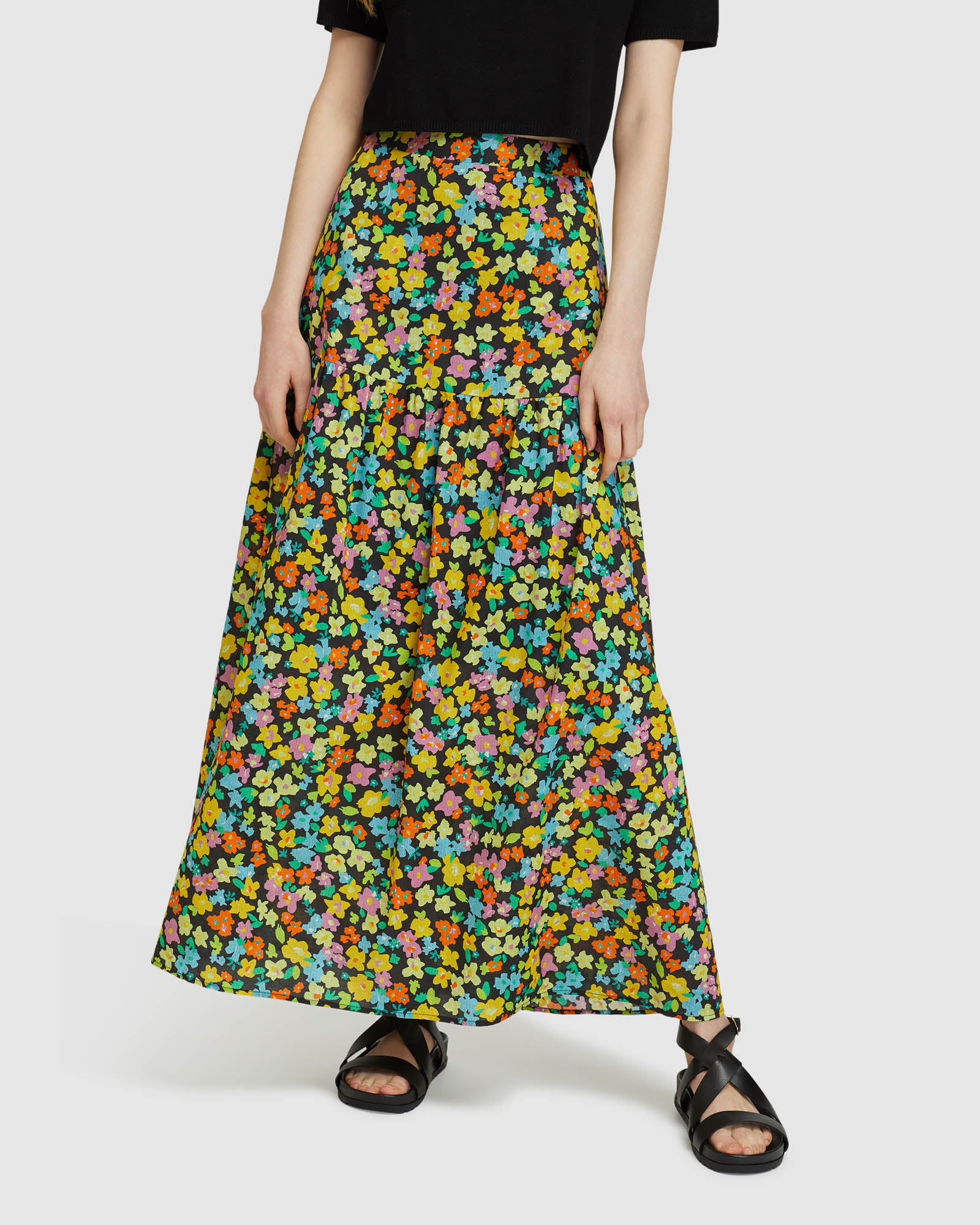 Olivia Ditzy Floral Mxi Skirt – Oxford Shop